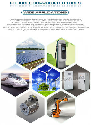 Polyamide PA6 Colored Electrical Conduit, AD15.8 Nylon Corrugated Tube 12mm Polymer Flexible Pipe for Wire Harness