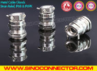 Nickel-Plated Brass IP68 Waterproof PG Cable Glands PG7~PG48 with Pullout Resistant Metal Clamp