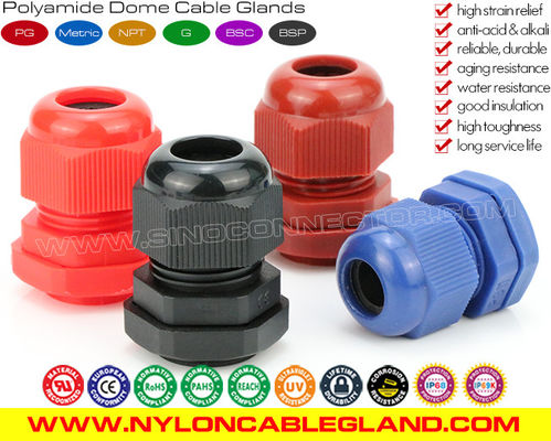 M20 Nylon Polymer Plastic Metric Cable Gland, 6-12mm Adjustable IP68 & IP69K Watertight PA Cable Gland with Fluoroelastomer Seal